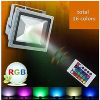 

RGBW Flood Light 10W Remote Control Outdoor Color Changing Light US Dimmable LED Flood Light Outdoor for Garden