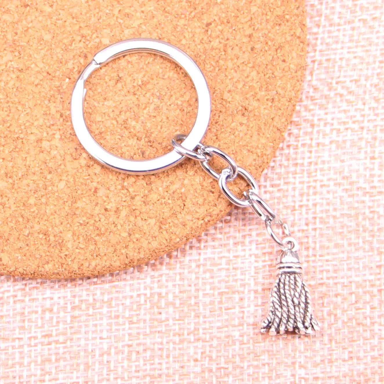 20pcs tassels fringing Keychain 20*12mm Pendants Car Key Chain Ring