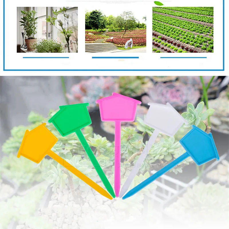 

10Pcs House Styling Plastic Plant Labels Gardening Bonsai Signs Garden Flowers and Plants Tags Garden Decoration Tools