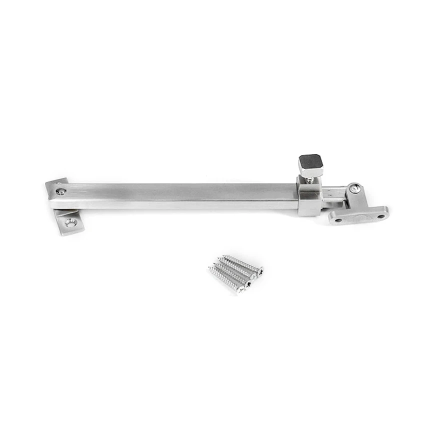 Window Support Rod 335mm Stainless Steel Windproof Window Stopper Adjustable with Fixing Base, Opening Angle Controller