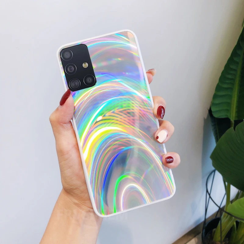Зеркальный блестящий чехол для Samsung Galaxy A51 A515 A515F 2020 Модный 3D милый GALAXY A 51 с