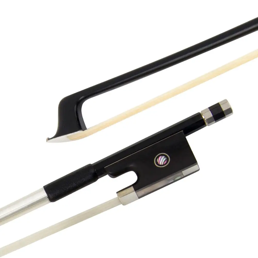 Kmise скрипка из углеродного волокна лук 3/4 потрясающий лук скрипка палка и лук 1 набор 5 цветов - Цвет: Black