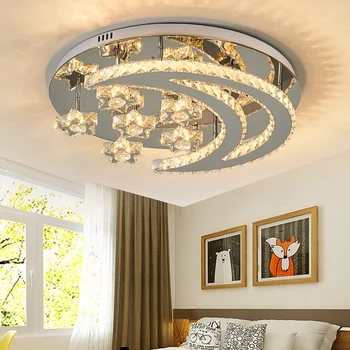 

LED Ceiling Lights for Living Room Bed Room Lights Ceiling Lamp Plafonnier Led Home Lighting Stainless Steel/srystal Modern > 20