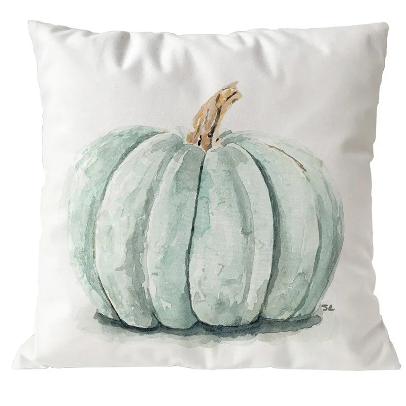 Printing Watercolor Pumpkin pillowcase 4pcs Pillowcases For Kids Cotton Blend Dakimakura Pillowcase Funda Almohada 30AUG20