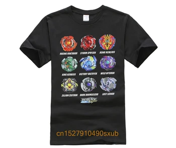 

Men's 100% Cotton short sleeve t shirt Beyblade Burst Boys' Spinner Tops fashion summer mens T tshirt men