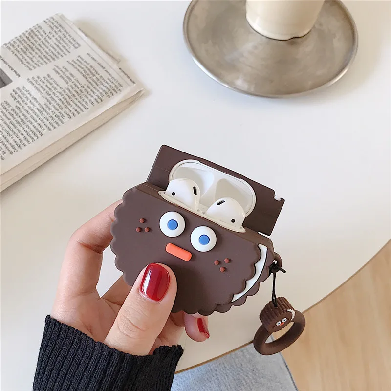 Для AirPods чехол Силиконовый Мультфильм Melody oroll Melody Purin наушники чехол для Apple Airpods Защитная крышка с кольцом на палец - Цвет: 0001J