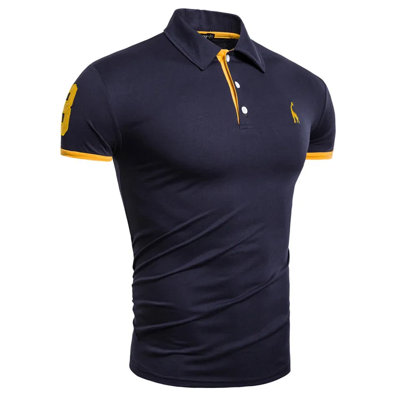 

Dropshipping 17 Colors Brand Quality 100% Cotton T-Shirts Men Solid Slim Fit Patchwork Embroidery T Shirt Men US S-3XL