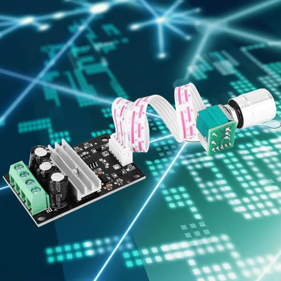 21 кГц PWM DC контроллер двигателя 6 в/12 В/24 В/28 в модуль регулирования скорости 3A