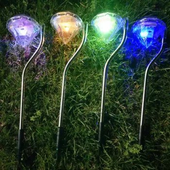 

4/6pcs LED Solar Lights Color-changing Diamond Solar Garden Landscape lamp Waterproof Outdoor Path Solar Lawn Light