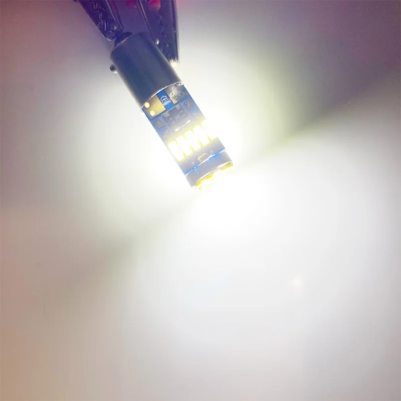 1 шт. CANBUS BA9S светодиодный T4W T2W T3W 4014 15SMD автомобильные наклейки на боковую часть Клин посылка укрыты внутренной сводной светильник сигнальный светильник лампочка DC12V белый 6000K