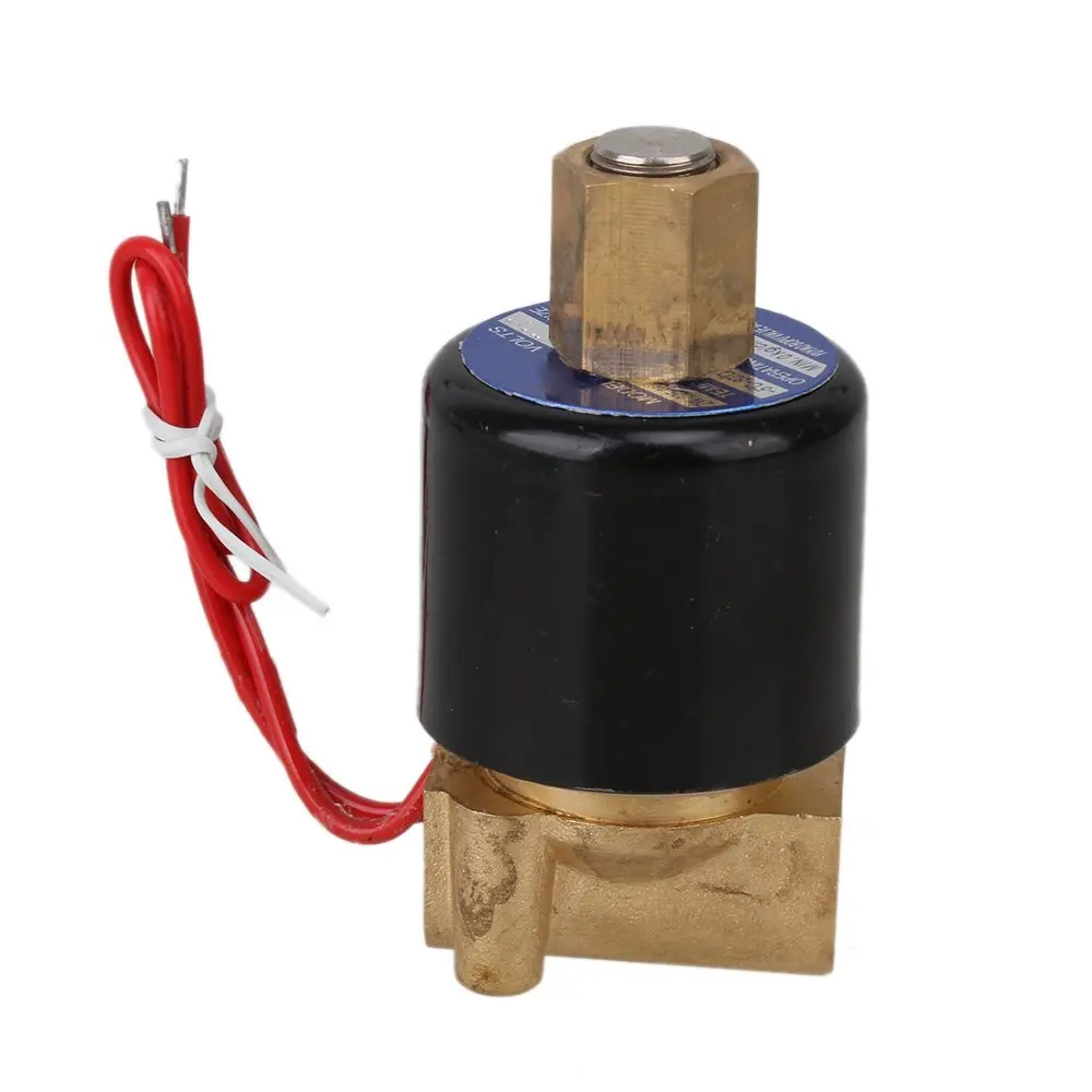 

AC 220V 1/4" 2 Way 2 Position Solid Coil Electric Solenoid Valve Gas Water Fuels Air Solid Coil Normally Open Type