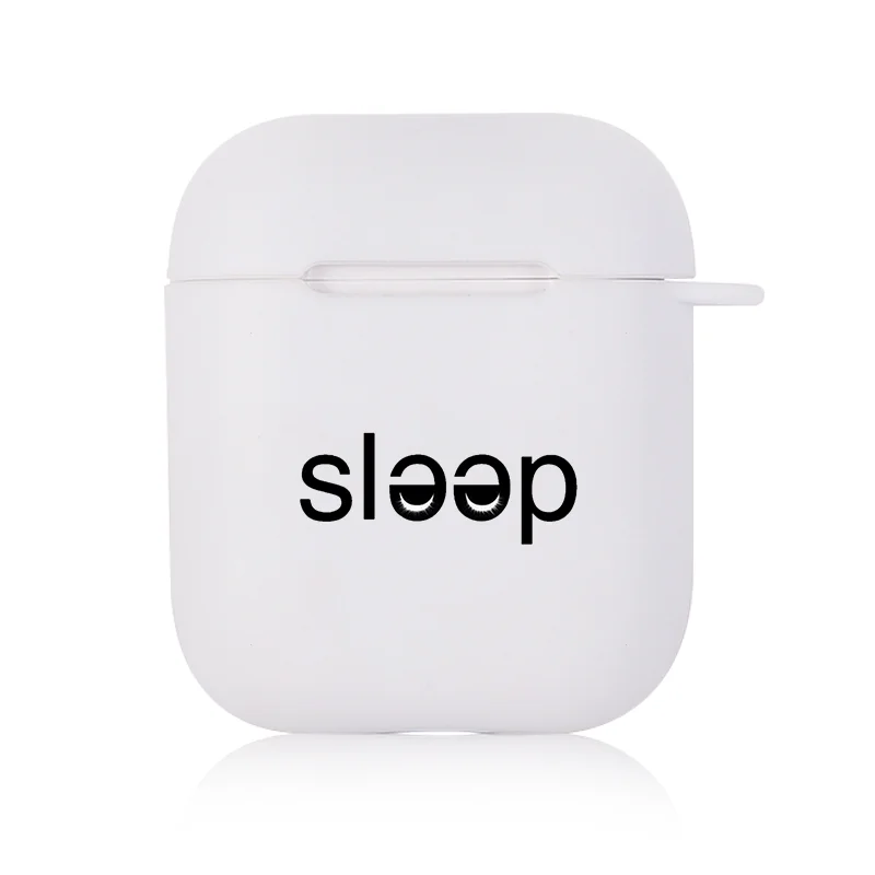 I301795 Чехол для зарядки наушников s для Apple Airpods 1 2 Bluetooth, беспроводной чехол для наушников, белый матовый чехол с буквами Air pods 2, чехол - Цвет: I301795