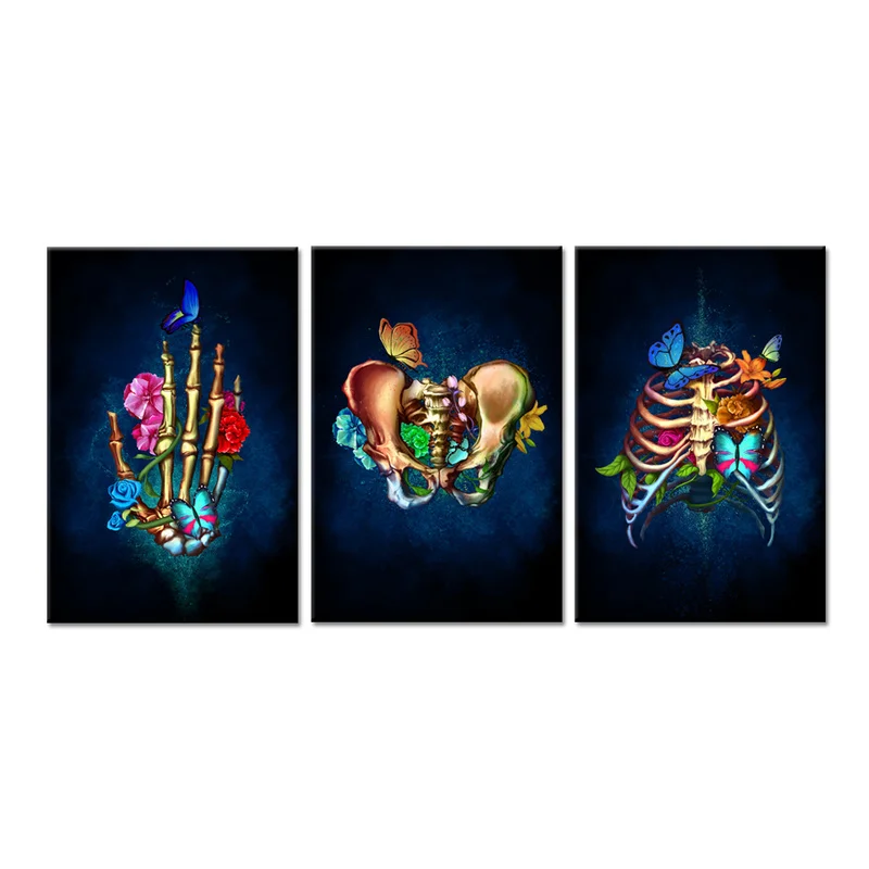 Комплект из 3 предметов человека набор для анатомии Wall Art грудная клетка Ручной