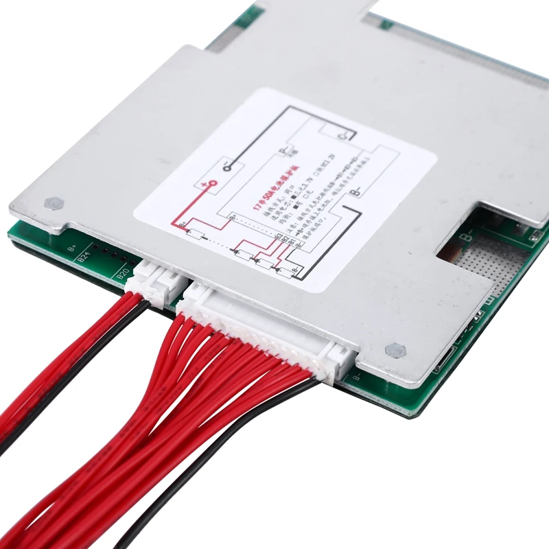 17S 64V 50A 18650 литий-полимерный аккумулятор Защитная плата BMS PCB с балансом для электровелосипеда EScooter