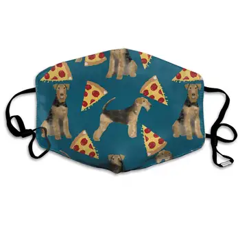 

Terriers Dog Delicious Pizza Washable Reusable Mask, Cotton Anti Dust Half Face Mouth Mask For Kids Teens Men Women With