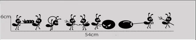 Ant Home движущиеся Мультяшные наклейки на стену детская комната стеклянная оконная фурнитура декоративные наклейки Внешняя торговля-граф