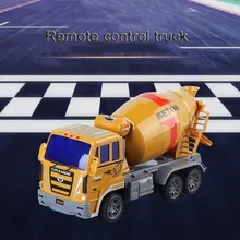 4 Channel 2.4G Engineering Vehicle Mixer 1/30 RC Mini Truck Model With LED Effect Funny Toy For Kids Christmas Gift