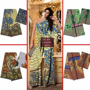 

2yards chiffon with 4yards silk soft material lady fashion african nigerian wedding dress garment ankara real silk printed