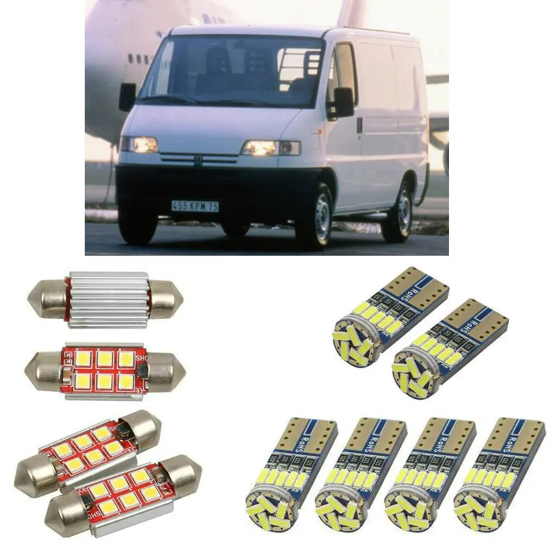 Внутренний светодиодный автомобильный светильник s для peugeot boxer box 230L 1994-2002 автомобильные аксессуары фонарь для багажника номерного знака светильник 8 шт