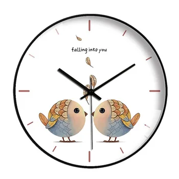 

[12-Inch 30cm] Creative Hanging Clock Nordic Starry Clock Bedroom Living Room Hipster Clock Mute Pocket Watch Circular