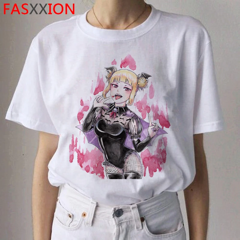 Senpai Ahegao Harajuku футболка женская Ullzang Himiko Toga футболка Boku No Hero Academy Hentai футболка 90s футболки с графическим изображением Женская - Цвет: 9435
