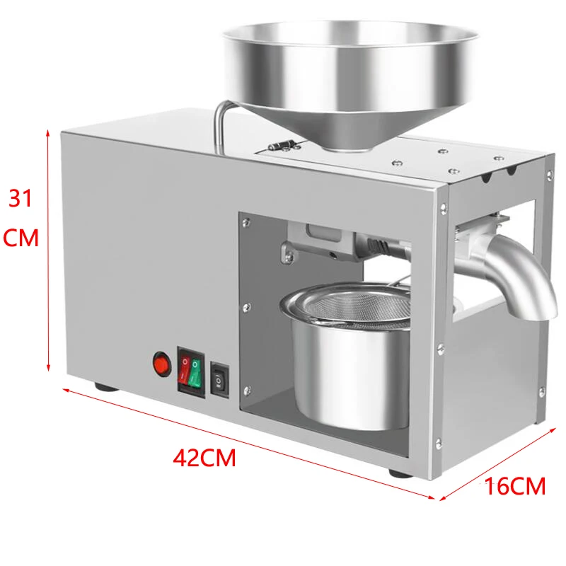 Новинка, 220 В, 110 В, бытовой пресс для холодного и горячего масла, автоматический пресс для разделения остатков масла, пресс для масла какао и оливы, высокое качество масла