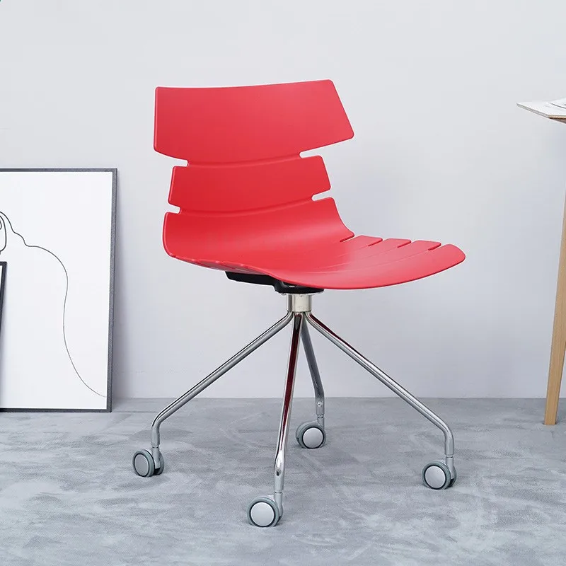 Nordic Office Chair Modern Simple Conference Meeting Chair with Wheel