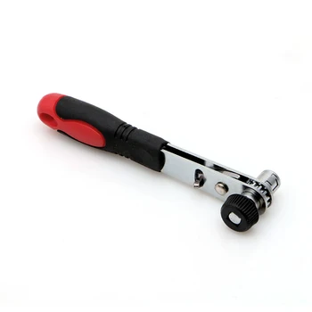

SHGO HOT-Mini Rapid Ratchet Wrench 1/4 inch Screwdriver Rod Quick Socket Wrench Tools Red