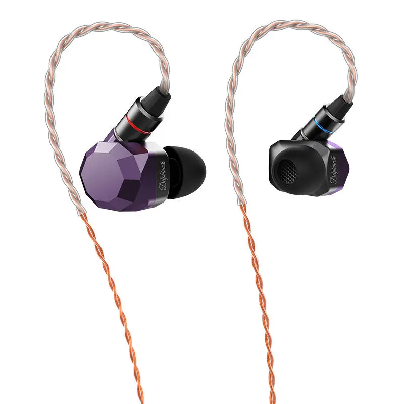 Purple Astrotec Delphinus 5AB в ухо Мониторы Наушники Профессиональные HIfi Mmcx наушники шумоподавление металлические наушники сменный кабель - Цвет: Purple