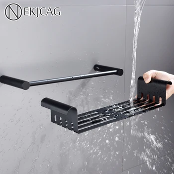

Black/Nickel Bathroom Shelf Detachable Bathroom shower Shampoo Storage Rack Toilet Shelf Bathroom stainless steel accessories