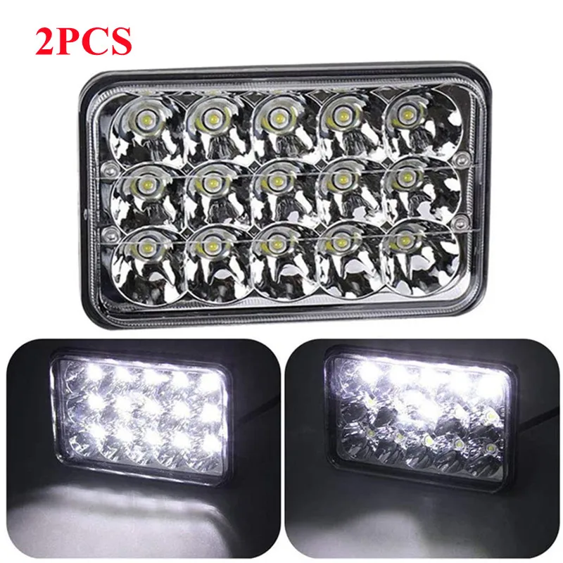 45w 12v 24volt Truck Led Headlamp H4 Plug 6x4 Inch Square 4x6 Led Headlight 24v H4 For Hi/lo