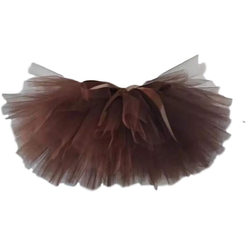 Ballet Tutu Skirt Children Skirts Tutu Skirt Coffee Brown Color Children Girls Costume Tutu Skirt Handmade Fluffy Ballet Dance Christmas Clothing kids