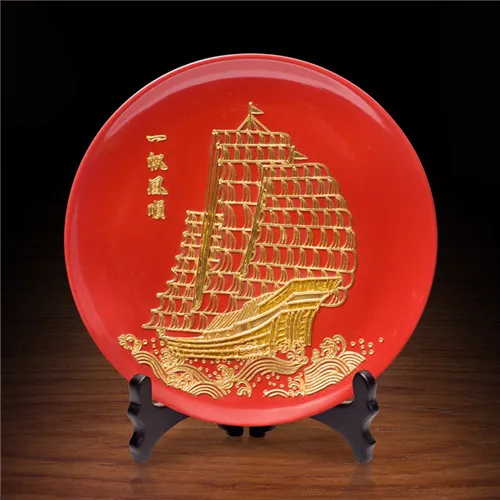 8 inch Хороший keepsake Выпускной 24k Золотая фольга 10 дюймов керамическое ремесло подарки для друзей - Цвет: 8 inch
