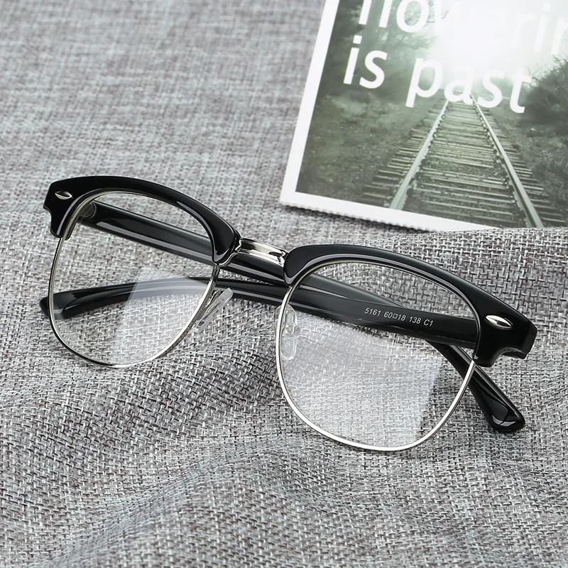 Diopter-0,5-1,0 до-6,0 ультралегкие заклепки голубое покрытие готовое близорукость очки для женщин и мужчин ретро студенческие близорукие очки