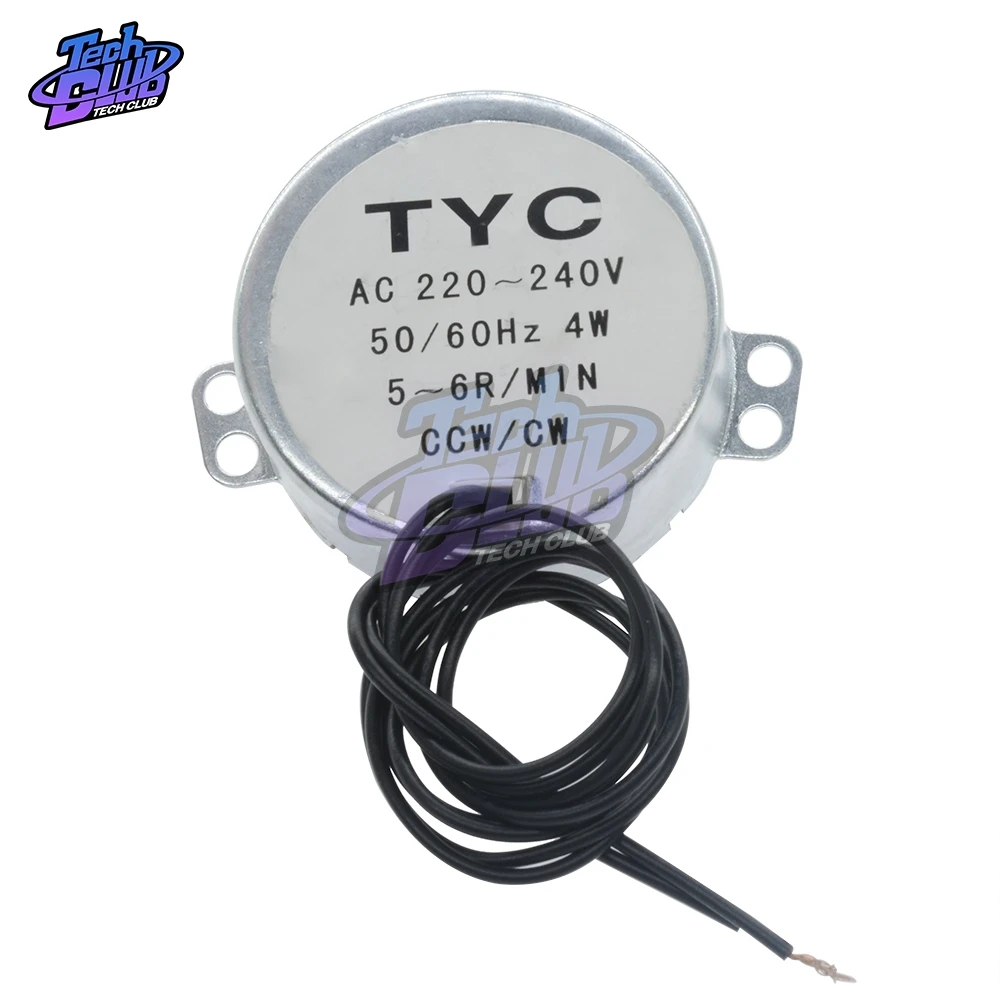 AC 220-240V 50/60 Гц Синхронный двигатель 5-6 об/мин прочный высокий крутящий момент 4W CW/CCW TYC-50