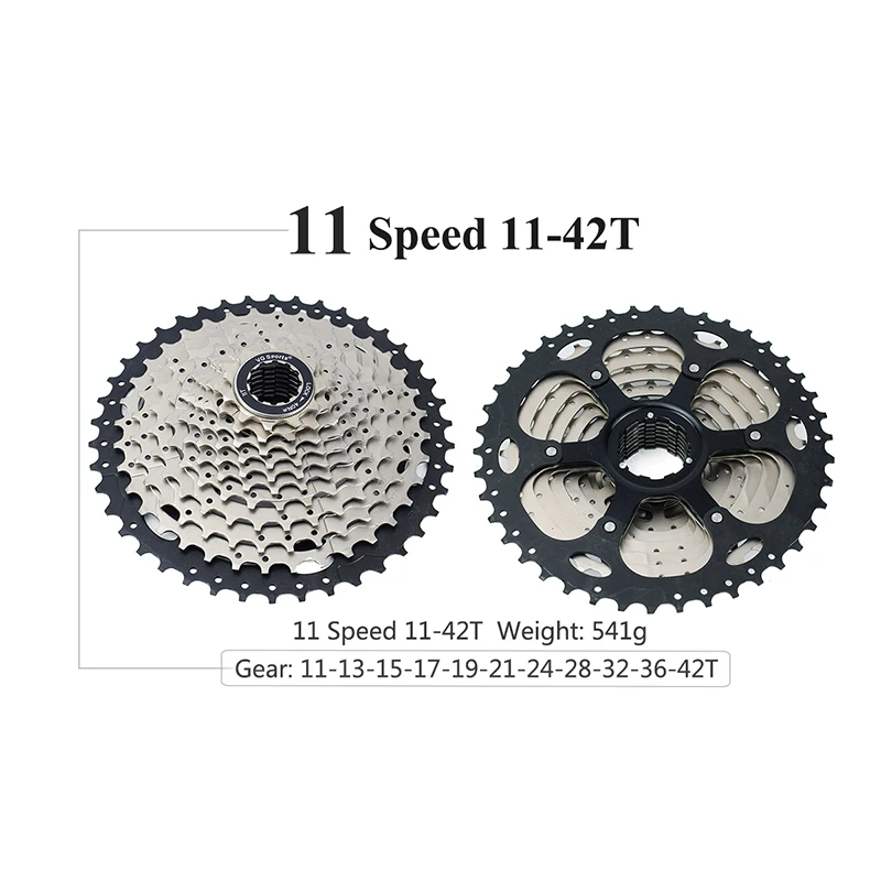 11S 11-42T VG sports 11 speed 11-52T 50T MTB велосипедные кассеты звездочки велосипед свободного хода cdg cog 11S 11-46T 42T 36T сверхлегкие свободные колеса - Цвет: 11S 11-42T
