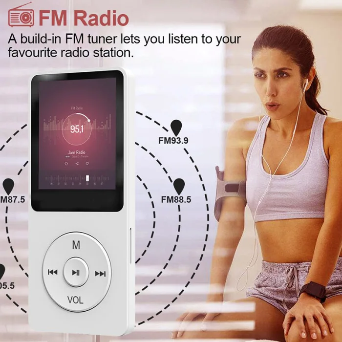 Sports MP3 Player Recording Pen with E-book Reading Picture Browsing FM Radio Function DU55