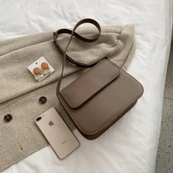 

women pu leather shoulder bag large-capacity single shoulder bag fashion small package book bags saddle bag