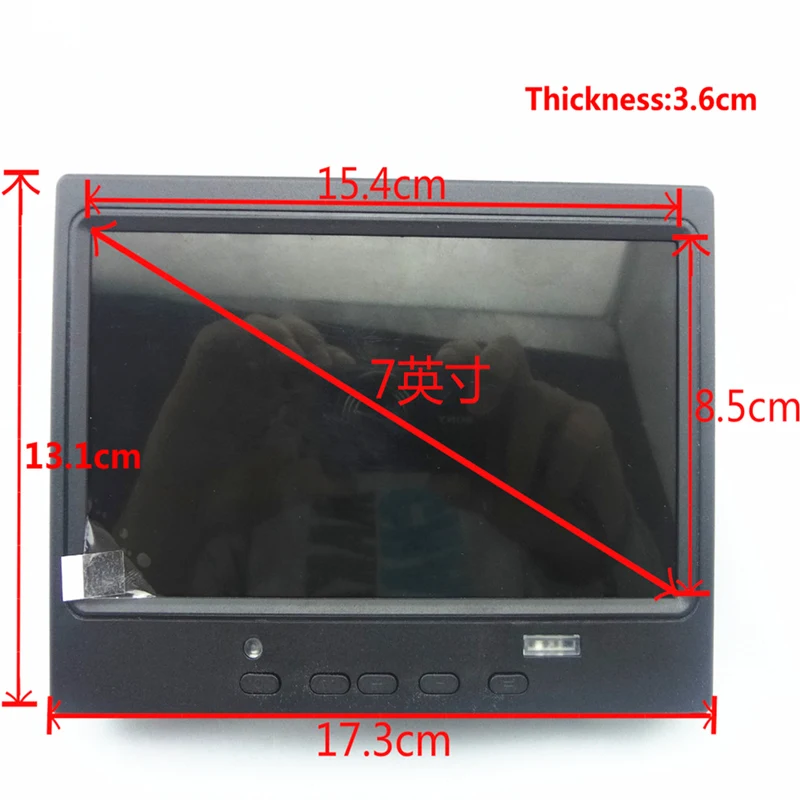 7 дюймов TFT ЖК-дисплей монитор HDMI интерфейс+ VGA+ AV без сенсорного экрана 800*480 800x480 для Raspberry pi2 pi3 banana pi