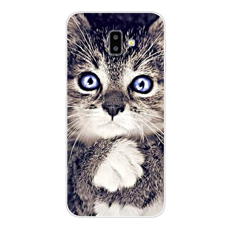 Светло-Серый Чехол J6plus Capas для samsung J6 Plus, силиконовый мягкий чехол из ТПУ с принтом для samsung Galaxy J6 Plus J 6 Plus J610 J610F J6+ чехол - Цвет: Светло-Серый