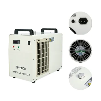 

Industrial Water Cooler Water Chiller CW-5000AG for 50W/60W/80W/100W/130W CO2 Laser Engraving Machine