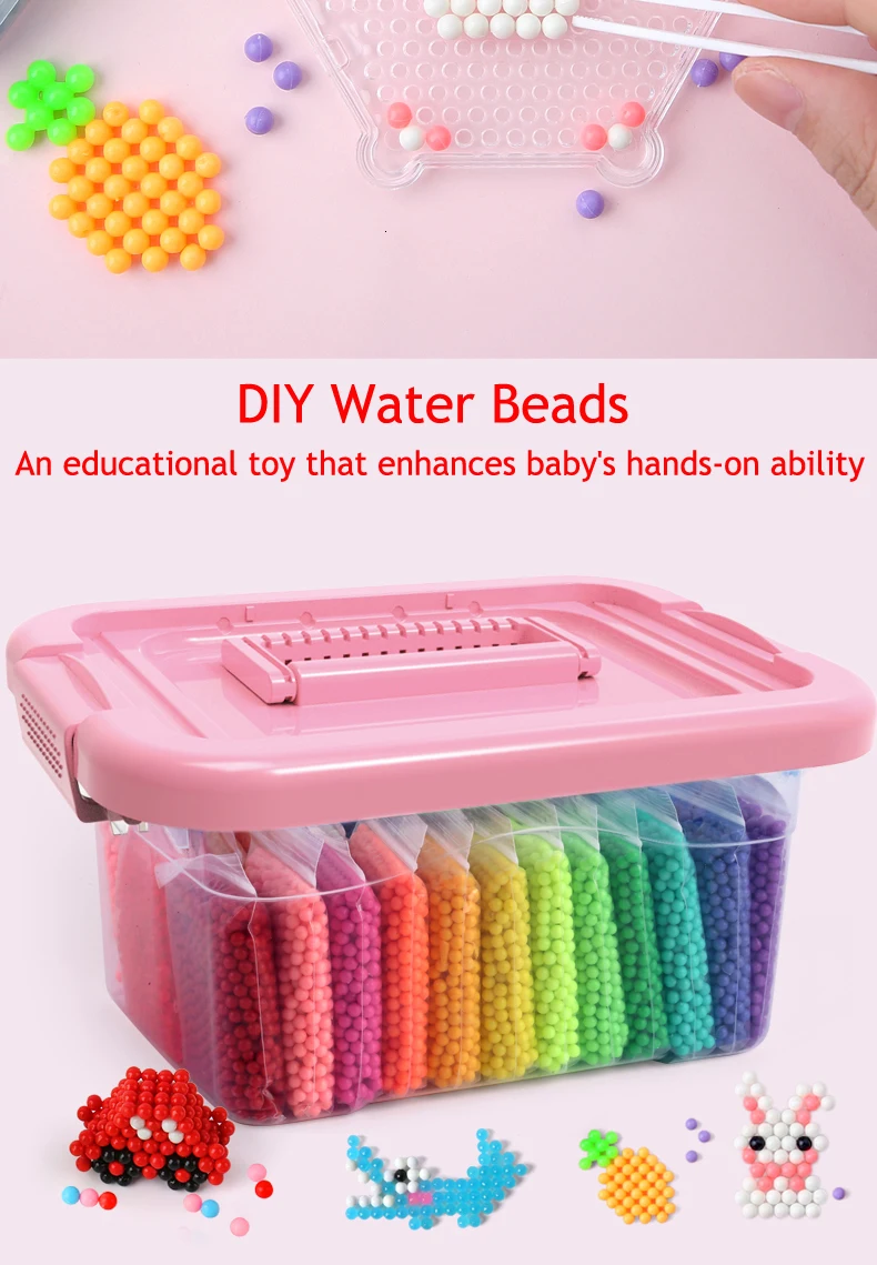 DIY Набор водяных бусин, игрушки для детей, Монтессори, образование, Волшебная коробка, детские игрушки ручной работы для маленьких девочек и мальчиков 3, 5 От 7 до 8 лет