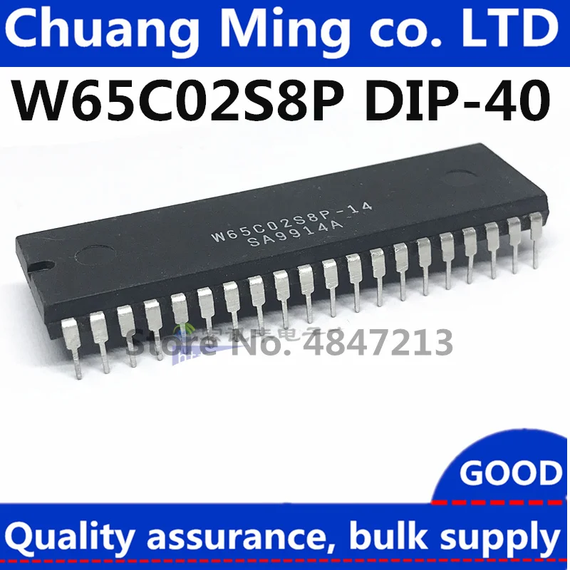 

Free Shipping 10pcs/lots W65C02S8P-10 W65C02S8P-14 W65C02S8P W65C02 DIP-40 IC In stock!