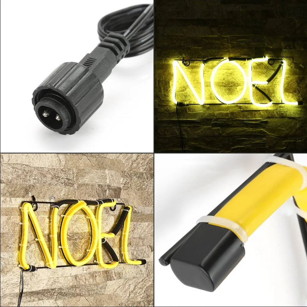 Neon Sign Light NOEL Alphabet Shape Design Room Wall Decorations Home Love Ornament Coffee Bar Mural Crafts