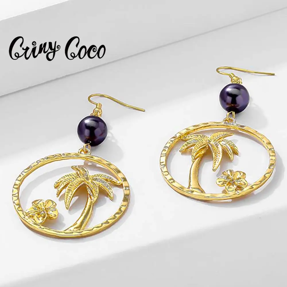 Серьги подвески Cring Coco женские Висячие Ювелирные Украшения В гавайском стиле с