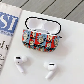 

Soft TPU Wireless Bluetooth Earphone Case for airpods 1 2 3 funny Cartoon Rick and Morty For Apple AirPods Pro Charging