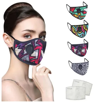 

4PCS Mask+8PCS Filters Universal Smog-Washable Mask For Adults Breathable Mouth Cover Facial Mask Respirator Face Shield Masques