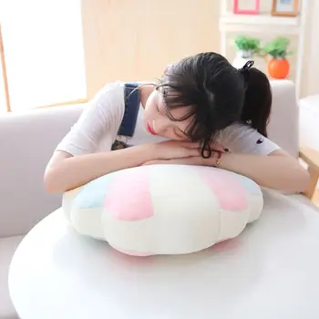 

Colorful Plush Pillow Moon Cloud Rainbow Star Hill Seashell Shape Fluffy Cushion