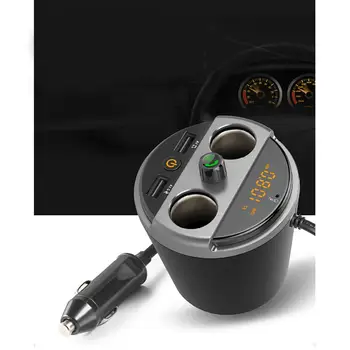 

Adeeing Car MP3 Bluetooth Player Vehicle-mounted Bluetooth Handsfree Bluetooth FM Car Charger Cup FM Player