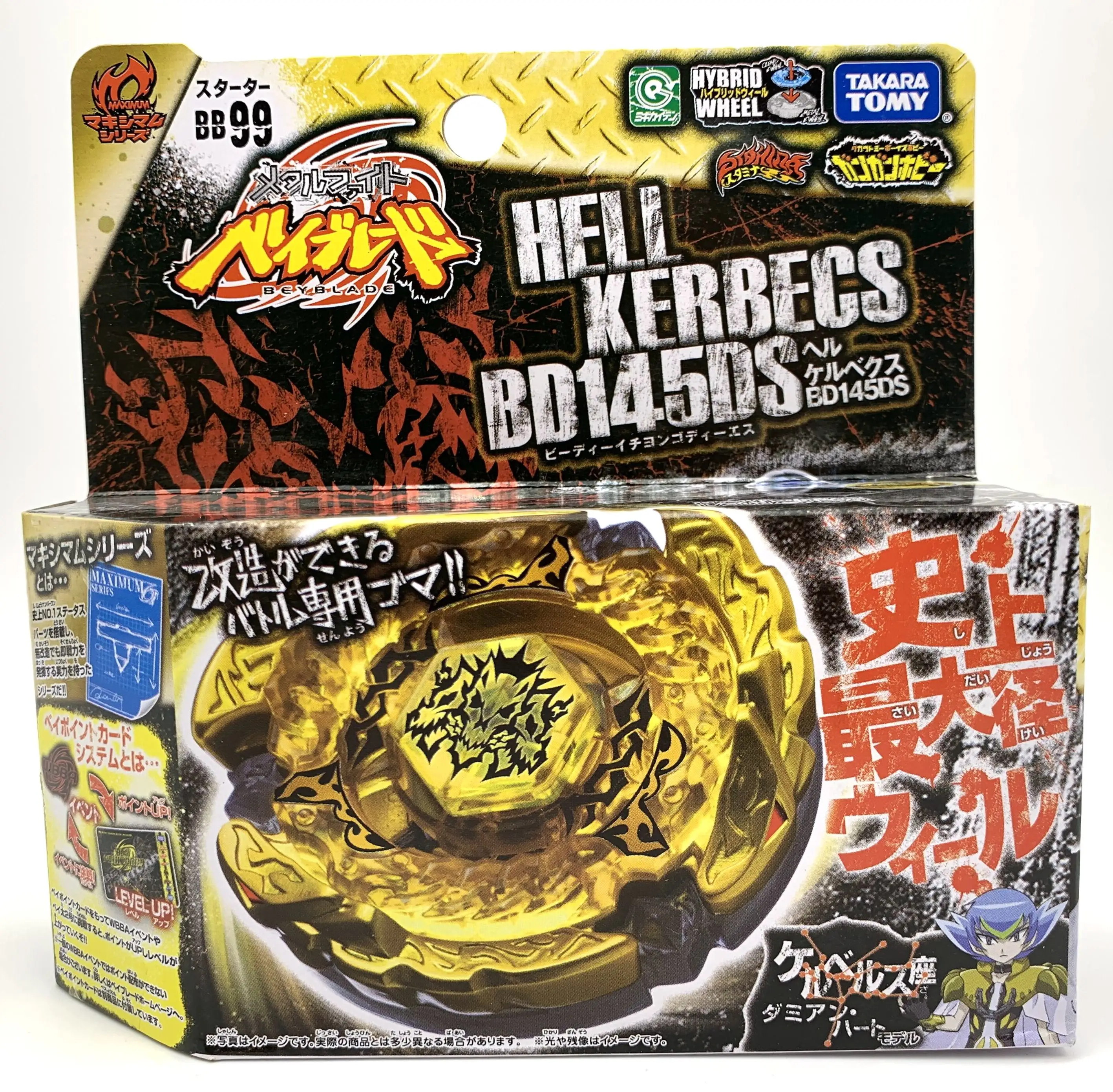 Takara tomy Beyblade металлический боевой фьюжн Топ BB99 Hades / Hell Kerbecs BD145DS masters 4D вращающийся